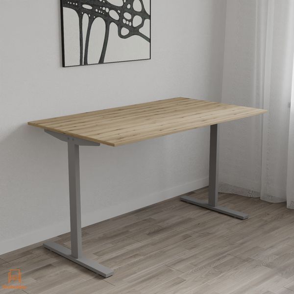 Стол письменный Space Ferrum-decor 750x1200x600 Серый металл ДСП Дуб Евок Прибрежный 16 мм (FRD-107904)