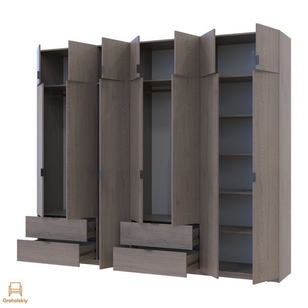 Комплект шаф для одягу Doros Лукас (2 шт.) 280х50х240 см Канноло (DRS-011853)