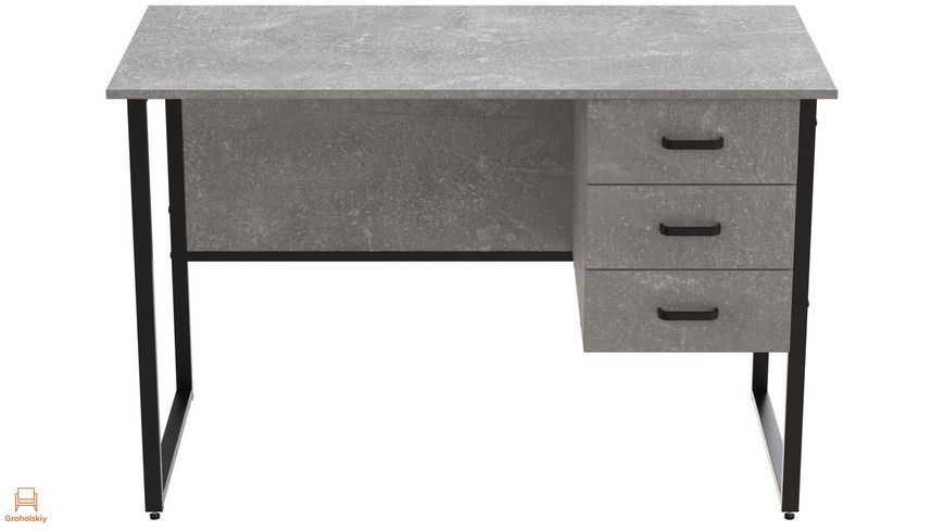 Комп'ютерний стіл Ferrum-decor Гаррі 75x120x70 чорний ДСП Бетон 16 мм (FRD-107297)