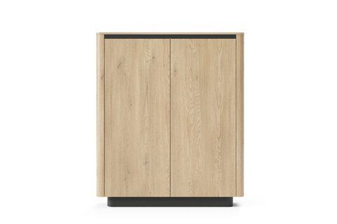 Комод высокий Perfect Home Торро / Torro 2D/113 2-дверный Дуб кремона/черный (PFH-091414)