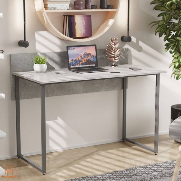 Стол письменный Скай Ferrum-decor 75x140x60 Серый металл ДСП Бетон 16 мм (FRD-106665)
