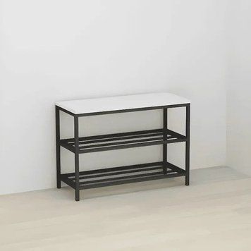 Банкетка универсальная Ferrum-decor Слайм 45x63x26 черный ДСП Белое 16мм (FRD-104070)