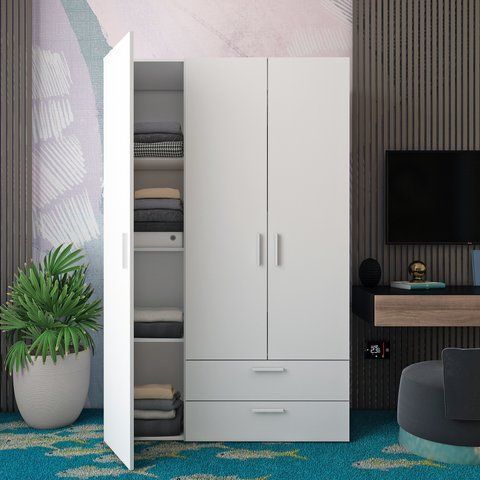 Шафа розпашна для одягу Doros Ектор 116х49,5х180 см Білий (DRS-011186)