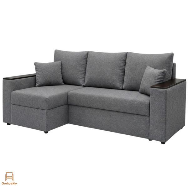 Угловой ортопедический диван Мекко Senator 2500x1500 Lux Акционная ткань Bagama 46 (MEK-161736)