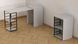 Стол-тумба трансформер Смарт 2/1 Ferrum-decor 750x1450x500 Черный металл ДСП Белое 16 мм (FRD-105095)