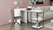 Стол-тумба трансформер Смарт 2/1 Ferrum-decor 750x1450x500 Черный металл ДСП Белое 16 мм (FRD-105095)