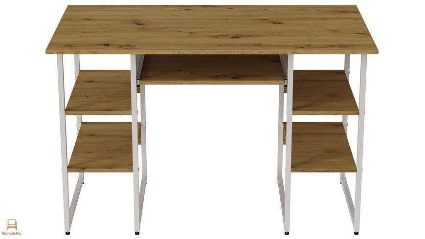 Компьютерный стол Ferrum-decor Тим 75x140x70 белый ДСП Дуб Артизан 16мм (FRD-106957)