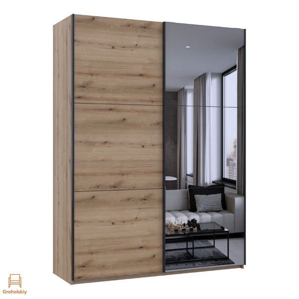 Шкаф купе Doros G-Caiser Дуб Эвок 1 ДСП/1 зеркало 180х60х240 (DRS-011578)
