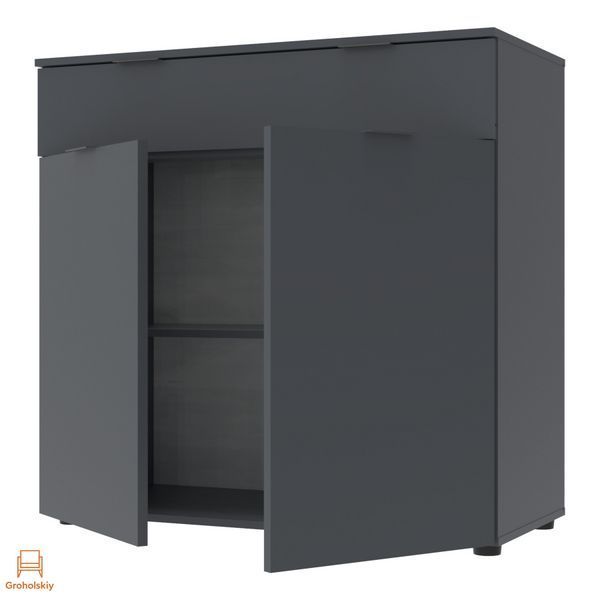Комод у вітальню Doros Рон 2 80х38х100 см Графіт (DRS-011295)