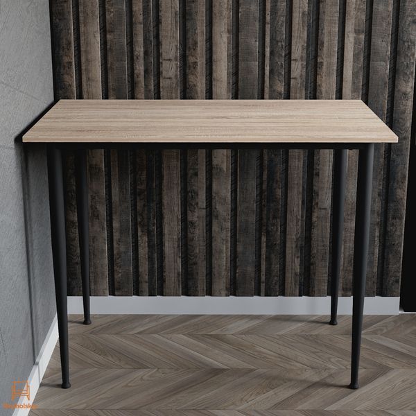 Стол универсальный Prime Ferrum-decor 750x1200x700 Черный металл ДСП Дуб Сонома 16 мм (FRD-107666)