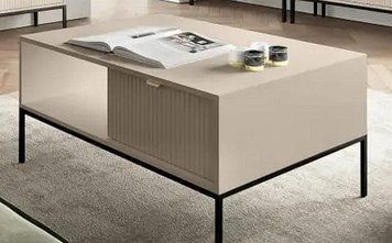 Стол журнальный Perfect Home Новая/Nova с 2 ящиками и черными ножками L104 Кашемир (PFH-091253)