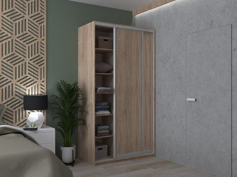 Шкаф-купе двухдверный Doros Сити Лайт 120х60х225 см Дуб сонома (DRS-011091)