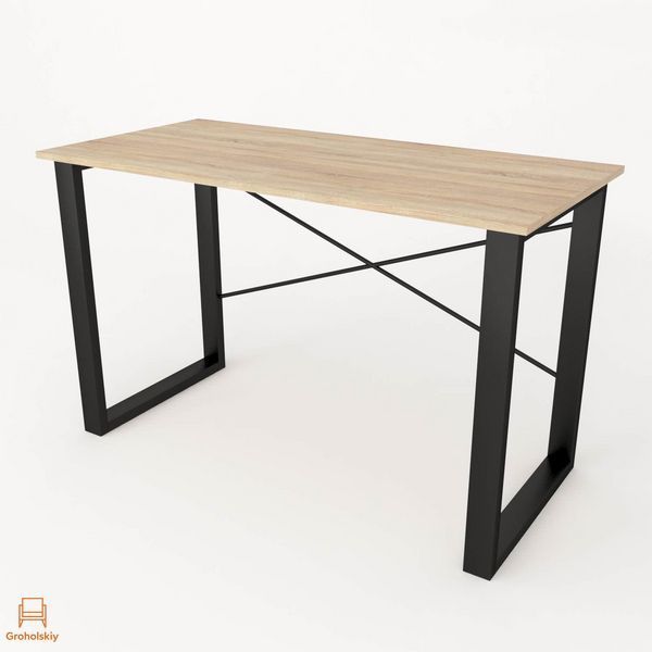 Письмовий стіл Ferrum-decor Драйв 750x1200x600 Чорний метал ДСП Дуб Сонома 16 мм (FRD-103111)