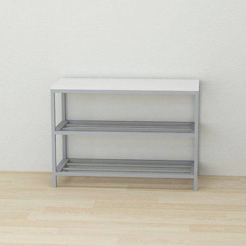 Банкетка универсальная Ferrum-decor Слайм 45x63x26 серый ДСП Белое 16мм (FRD-104080)