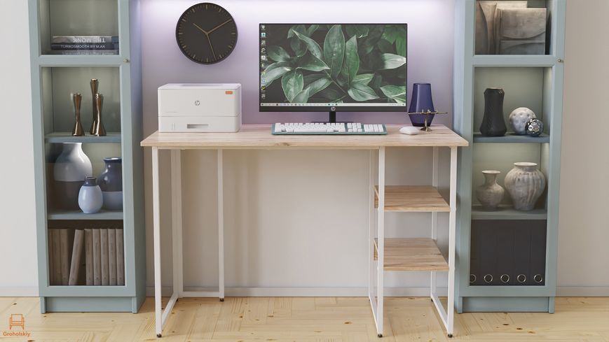 Письменный стол Ferrum-decor Кевин 76x100x70 черный ДСП Дуб Сан-Марино 32мм (FRD-106861)