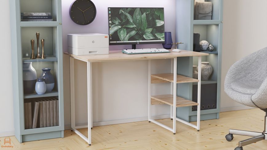 Письменный стол Ferrum-decor Кевин 76x100x70 черный ДСП Дуб Сан-Марино 32мм (FRD-106861)