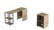 Стол-тумба трансформер Смарт 2/2 Ferrum-decor 750x1450x600 Черный металл ДСП Дуб Сонома 16 мм (FRD-105105)