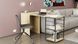 Стол-тумба трансформер Смарт 2/2 Ferrum-decor 750x1450x600 Черный металл ДСП Дуб Сонома 16 мм (FRD-105105)