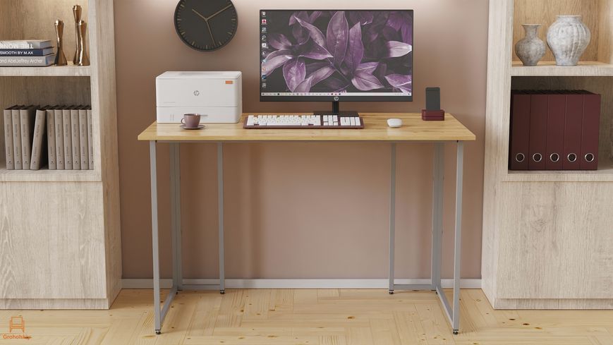 Компьютерный стол Ferrum-decor Ханна 75x120x70 серый ДСП Дуб Артизан 32мм (FRD-106221)