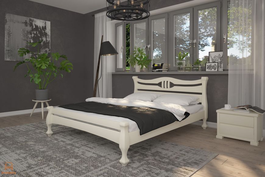 Двуспальная кровать Mebigrand Даллас Белый (RAL9003) 140х200 см (DMBG-1768)