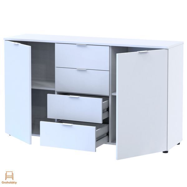 Комод у спальню Doros Рон 5 140х38х81 см Білий (DRS-011300)