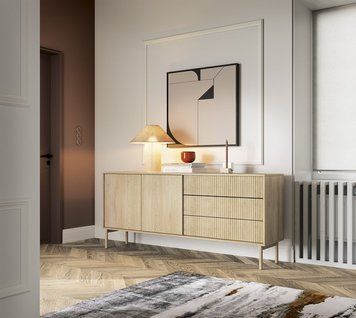 Комод Perfect Home Таво / Tavo 2D3S/187 2-дверный с 3 ящиками Дуб кремона (PFH-091400)