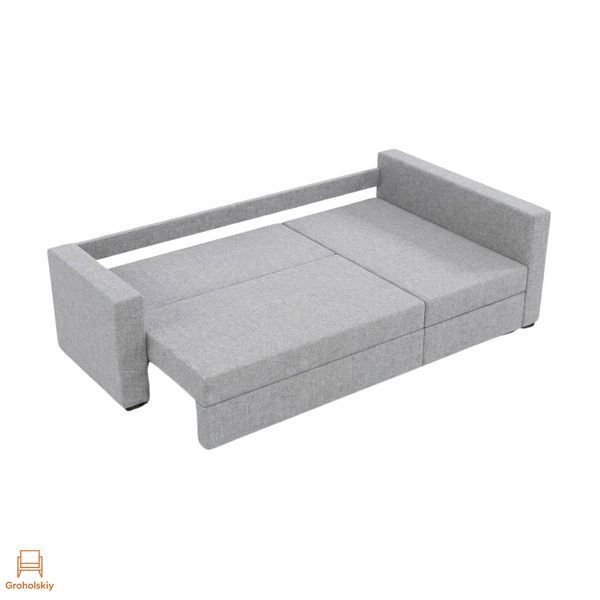 Угловой ортопедический диван Мекко Lincoln 2400*1500 Pocket Spring Cocos III категория Austin 18 Grey (MEK-161282)