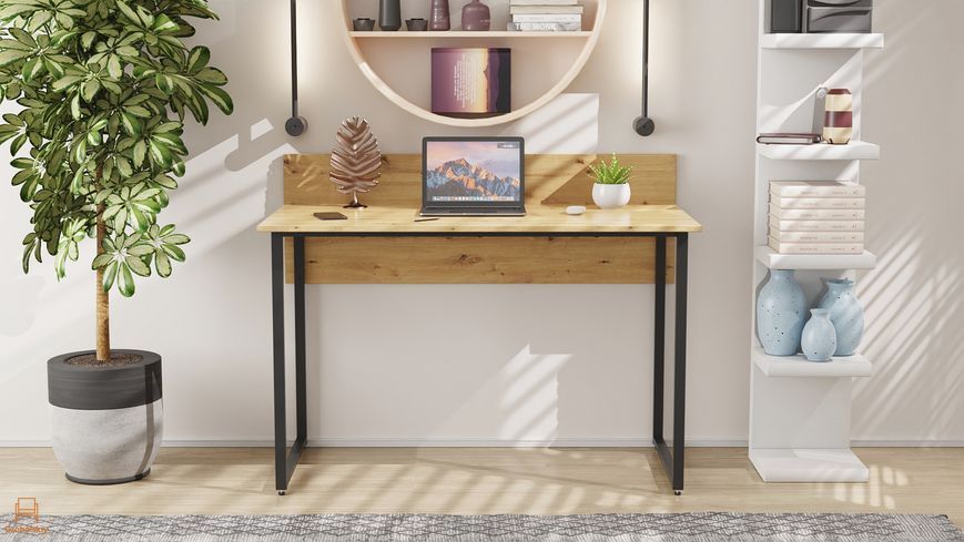 Компьютерный стол Ferrum-decor Скай 76x140x70 черный ДСП Дуб Артизан 32мм (FRD-106998)
