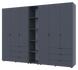 Комплект шкафов для одежды Doros Гелар (3 шт.) 270,6х49,5х203,4 см Графит (DRS-011161)