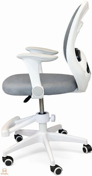 Кресло вращающееся детское с подставкой для ног PERFECT KIDS PANDA GRAY Perfect Home Серый (PFH-092110)
