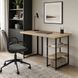 Стол письменный Кевин Ferrum-decor 75x100x70 Черный металл ДСП Дуб Кремона Торро 32 мм (FRD-108174)