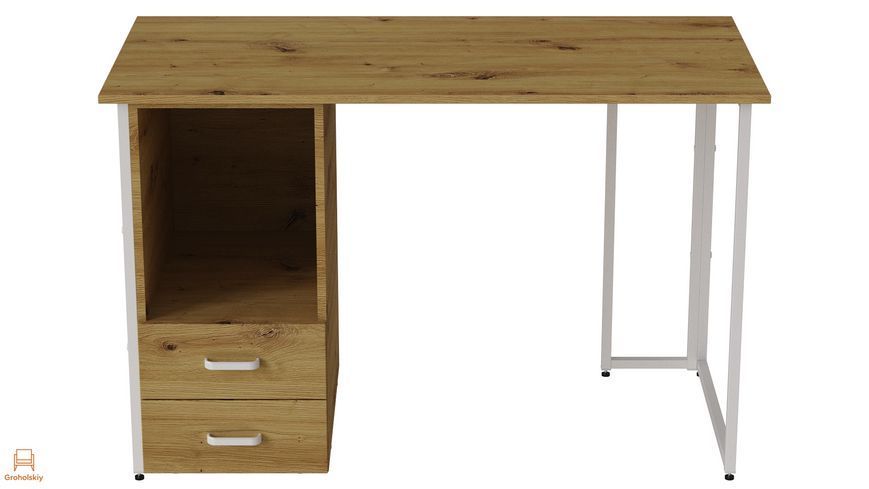 Комп'ютерний стіл Ferrum-decor Отто 75x140x70 білий ДСП Дуб Артизан 32 мм (FRD-107017)