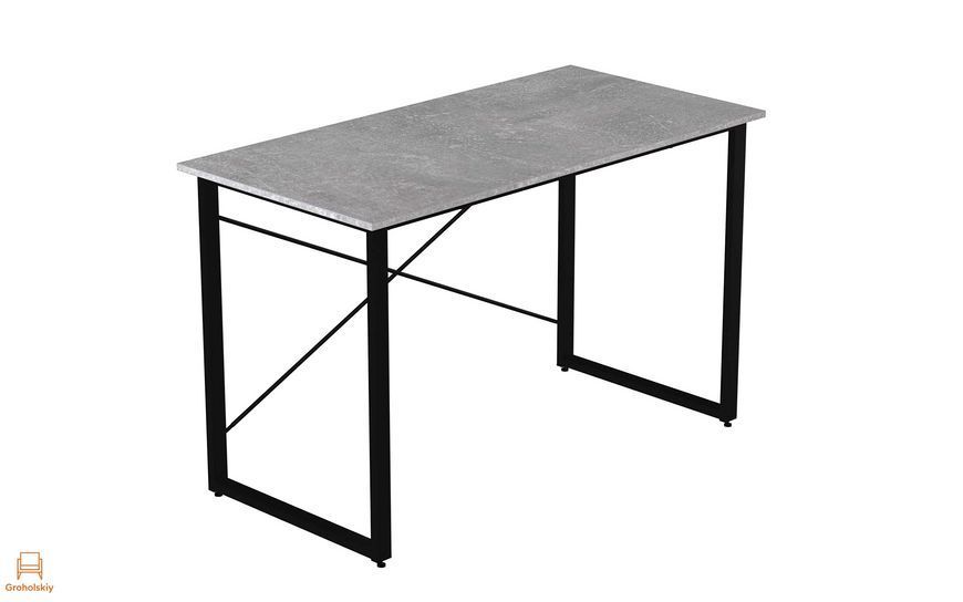 Стол письменный Дейв Ferrum-decor 750x1400x600 Черный металл ДСП Бетон 32 мм (FRD-106449)