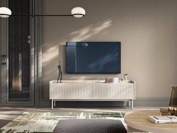 Тумба під телевізор Perfect Home Левел / Level 2-дверна 2D/153 Беж/дуб сканді (PFH-091158)