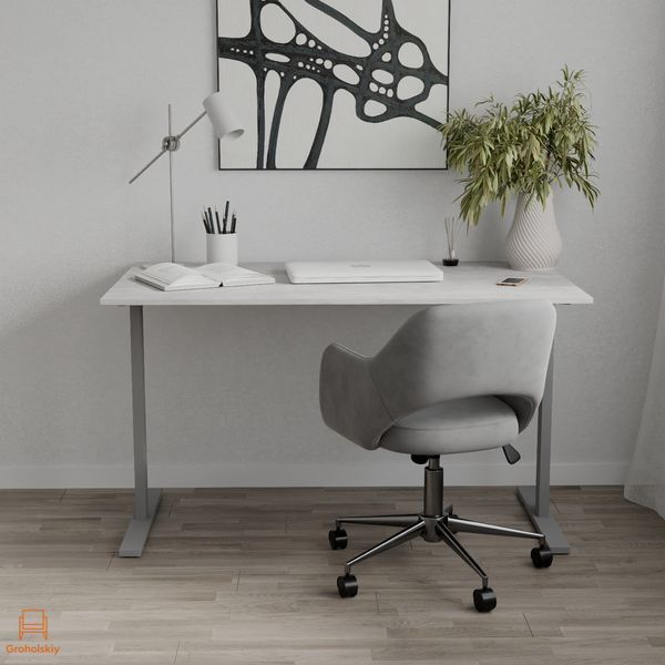Стол письменный Space Ferrum-decor 750x1000x700 Серый металл ДСП Бетон 16 мм (FRD-107876)