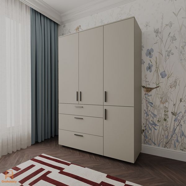 Шкаф для одежды Doros Торн Кашемир 3 ДСП/3Ш (полки) 135х51.6х200 (DRS-012060)