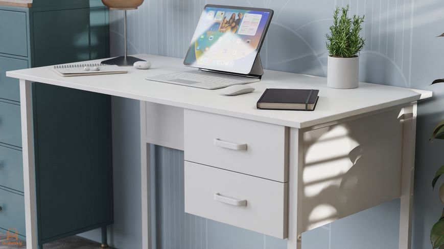 Письменный стол Ferrum-decor Гарри 76x120x60 серый ДСП Белое 32мм (FRD-101456)