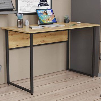 Компьютерный стол Ferrum-decor Коди 75x140x60 черный ДСП Дуб Сан-Марино 16мм (FRD-103754)