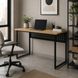 Стіл письмовий Майк Ferrum-decor 75x100x60 Чорний метал ДСП Дуб Евок Прибережний 32 мм (FRD-108228)