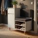 Тумба для взуття з сидінням і ящиком LION ТО-11 100x40x80 см Бетон Style (LION-045314)