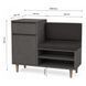 Тумба для взуття з сидінням і ящиком LION ТО-11 100x40x80 см Бетон Style (LION-045314)