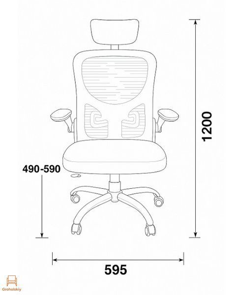 Крісло комп'ютерне дитяче Perfect Home OC-8970M Сірий/блакитний (PFH-092060)