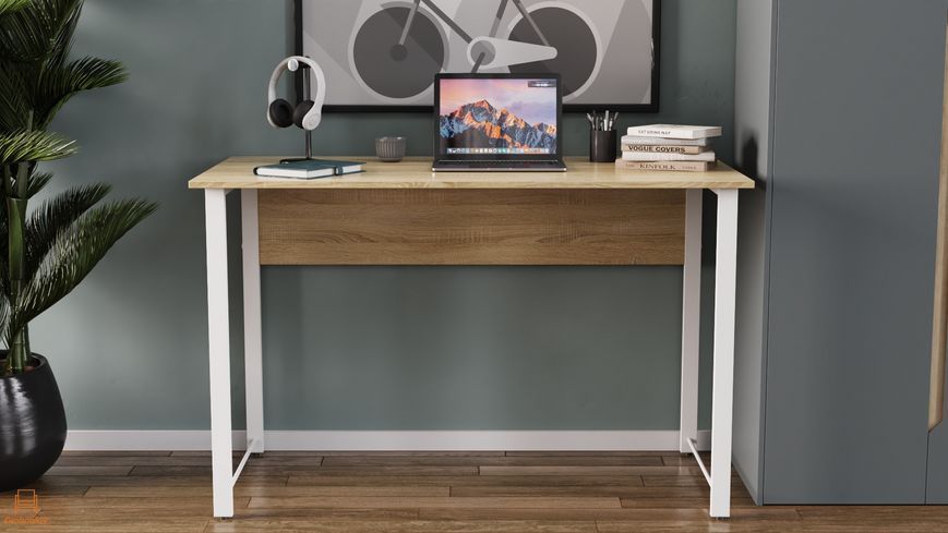 Письменный стол Ferrum-decor Курт 75x120x70 белый ДСП Дуб Сонома 16мм (FRD-102237)