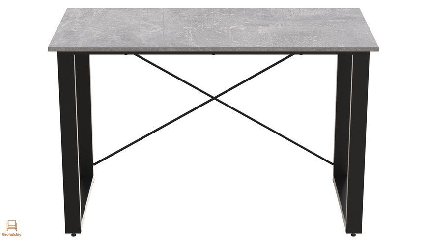 Письменный стол Ferrum-decor Драйв 750x1400x700 Черный металл ДСП Бетон 16 мм (FRD-103198)