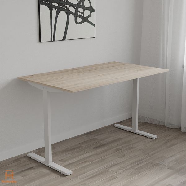 Стол письменный Space Ferrum-decor 750x1000x700 Белый металл ДСП Дуб Сан-Марино 16 мм (FRD-107882)