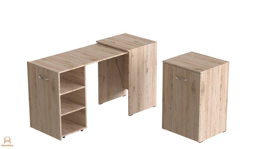 Стол-тумба трансформер Смарт 1/1 Ferrum-decor 750x1450x500 ДСП Дуб Сан-Марино 16 мм (FRD-105068)