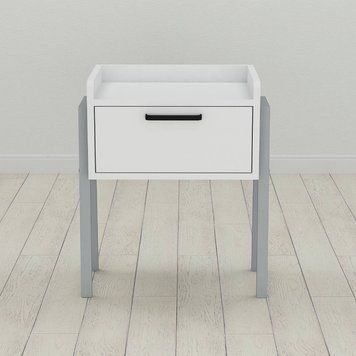 Тумба модульна Ferrum-decor Бетті 540x450x320 метал Сірий ДСП Біле 16 мм (FRD-102997), Білий