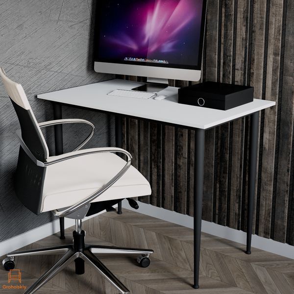 Універсальний стіл Prime Ferrum-decor 750x1200x600 Чорний метал ДСП Білий 16 мм (FRD-107633)