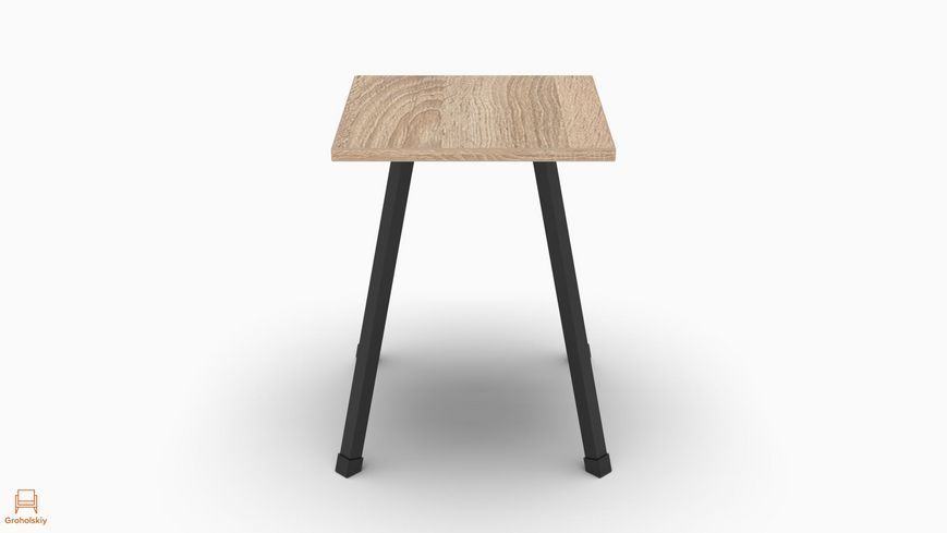 Табурет кухонний Ferrum-decor 430x320x320 Чорний метал ДСП Дуб Сонома 16 мм (FRD-104640)