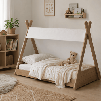 Детская кроватка с балдахином LION Инди 90х190 см Кремона торро (LION-045718)